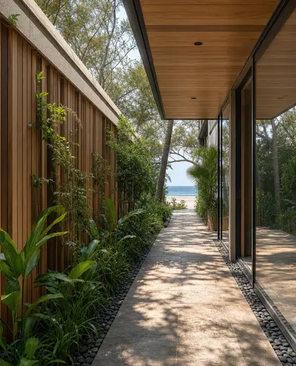 sustainable yard — hallway (beach)