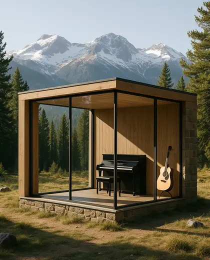 minimalist yard — music room (alpine)