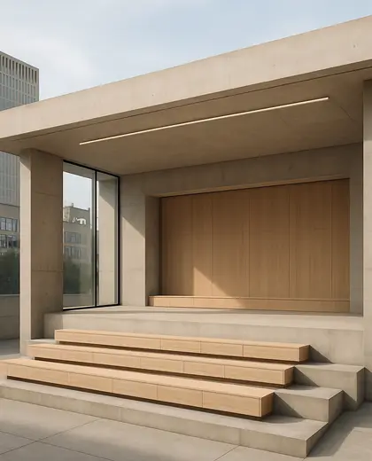 minimalist theater — deck (urban)