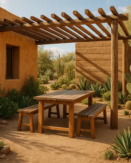 sustainable yard — breakfast nook (desert)