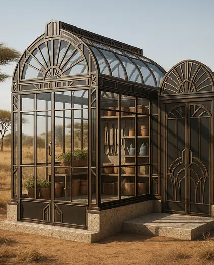 art deco greenhouse — storage room (savanna)
