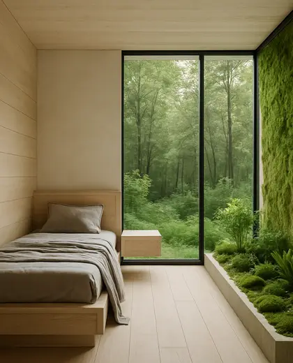 minimalist indoor garden — youth bedroom (forest)