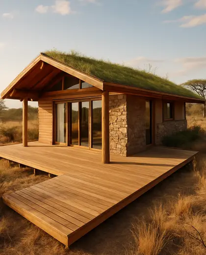 sustainable house — deck (savanna)