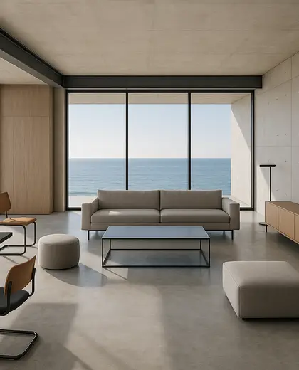 bauhaus condo — family room (ocean)
