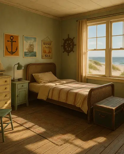vintage building — youth bedroom (beach)