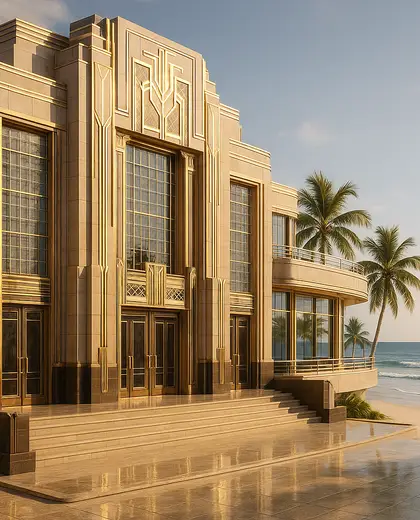 art deco theater — conference hall (beach)