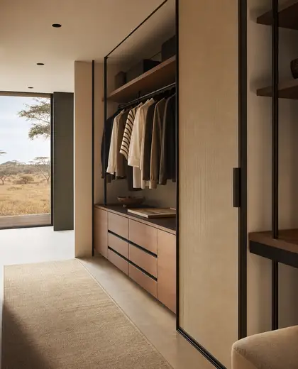 bauhaus condo — walk in closet (savanna)