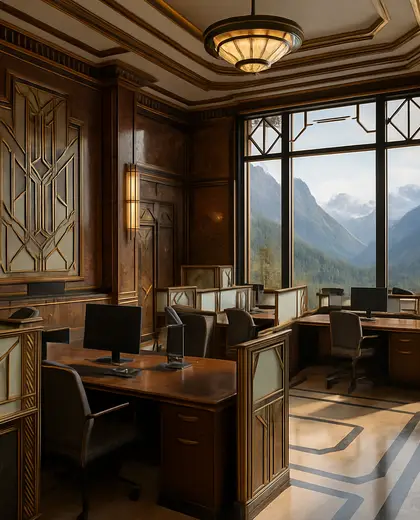 art deco building — open office (mountain)