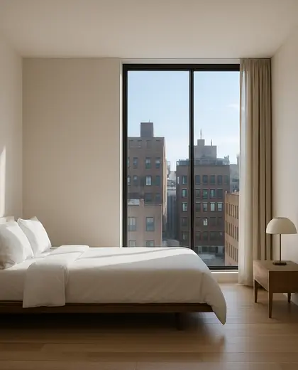 minimalist house — bedroom (urban)