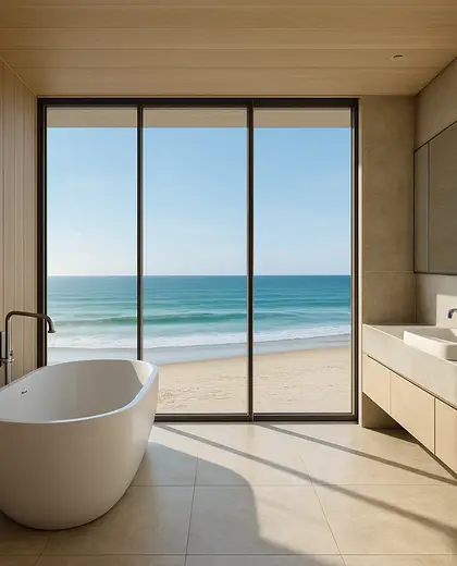 modern house — bathroom (beach)