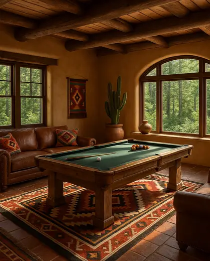 southwestern house — game room (forest)