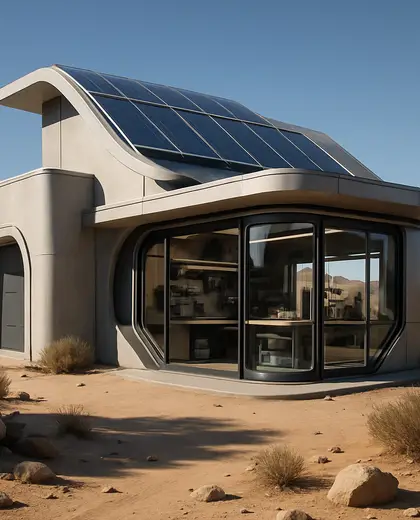futuristic house — workshop (desert)