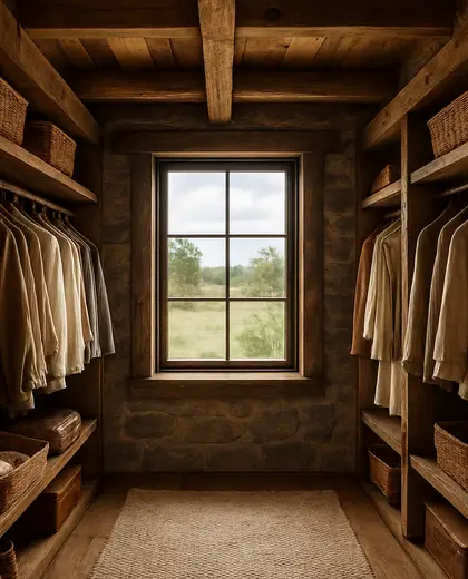 rustic house — walk in closet (rural)