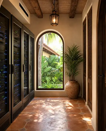 mediterranean home — server room (tropical)