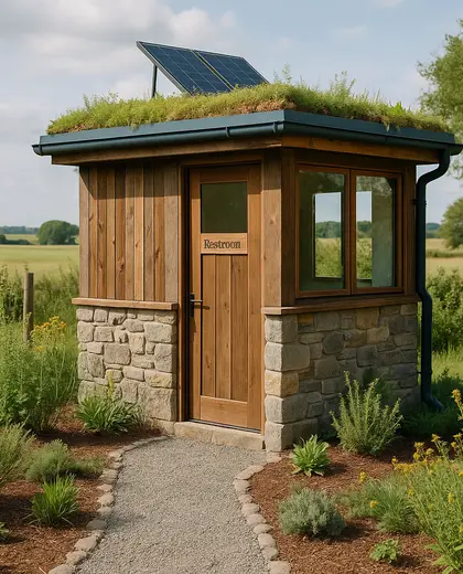 sustainable backyard — rest room (rural)