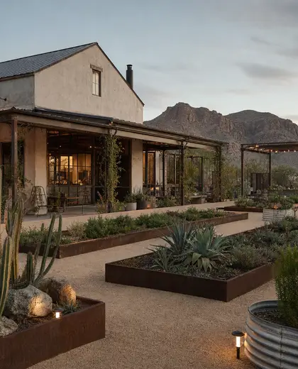 industrial farmhouse — garden (desert)