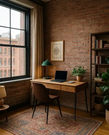 eclectic house — home office (urban)