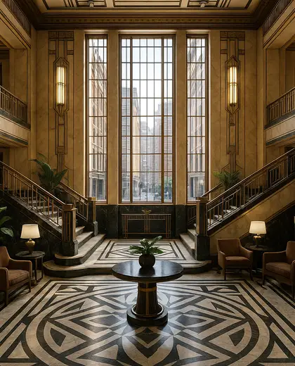 art deco house — atrium (urban)