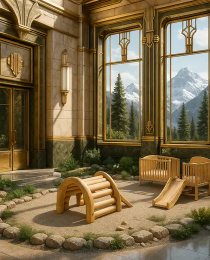 art deco public space — nursery (alpine)