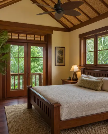 craftsman salon — guest room (tropical)
