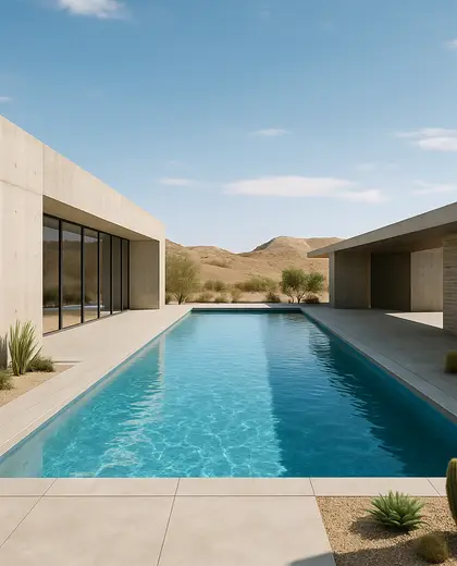 modern public space — pool (desert)