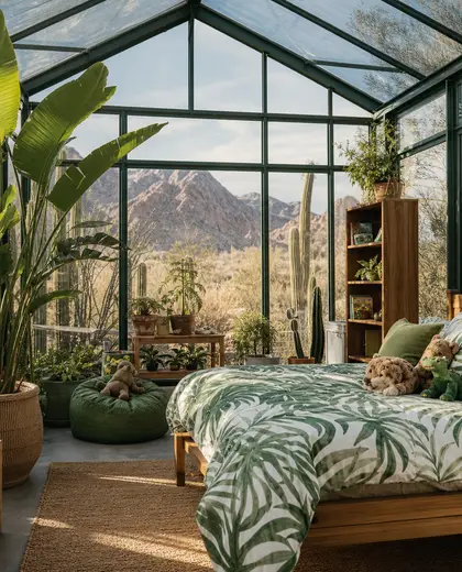 tropical greenhouse — childrens bedroom (desert)
