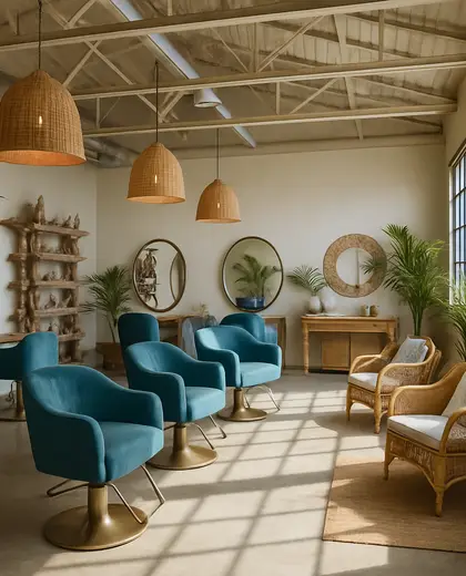 eclectic salon — warehouse (coastal)