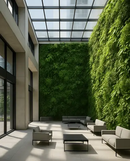 modern vertical garden — atrium (urban)