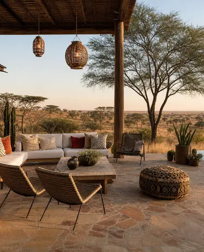 eclectic yard — patio (savanna)