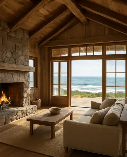 rustic home — reception (ocean)