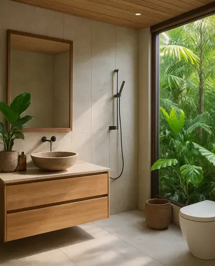 sustainable condo — rest room (tropical)