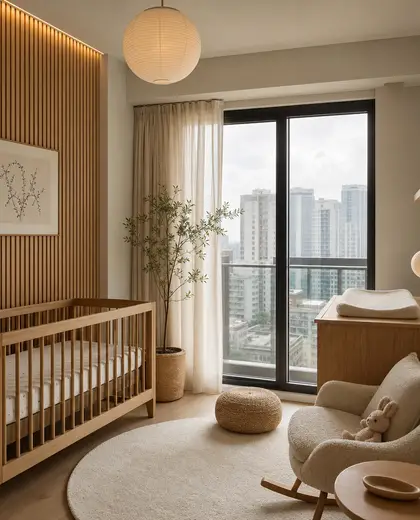 japandi condo — nursery (urban)