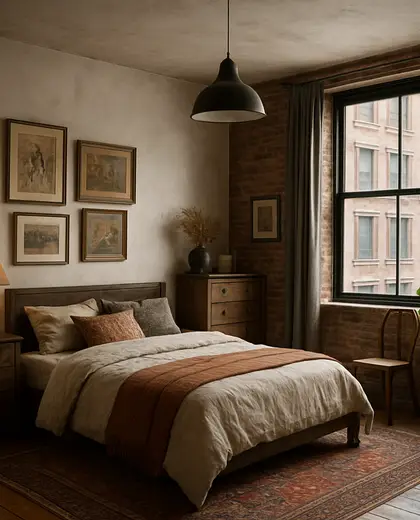 eclectic house — bedroom (urban)