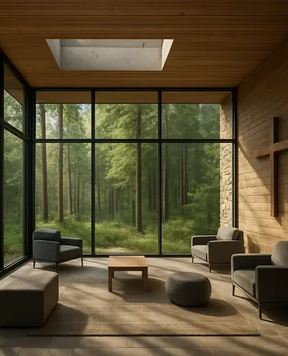contemporary church — youth room (forest)