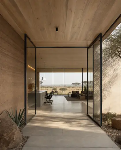 minimalist office space — entryway (savanna)