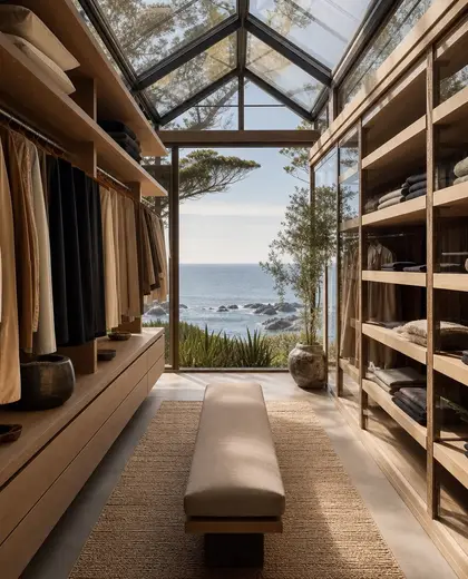 japandi greenhouse — walk in closet (ocean)
