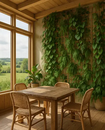 sustainable vertical garden — breakfast nook (rural)