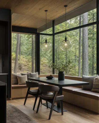 modern building — breakfast nook (forest)