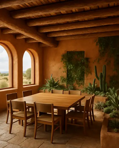 southwestern indoor garden — meeting room (rural)