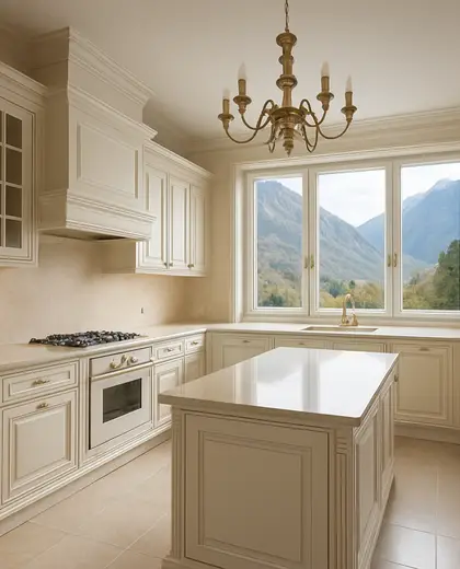neoclassical apartment — kitchen (mountain)