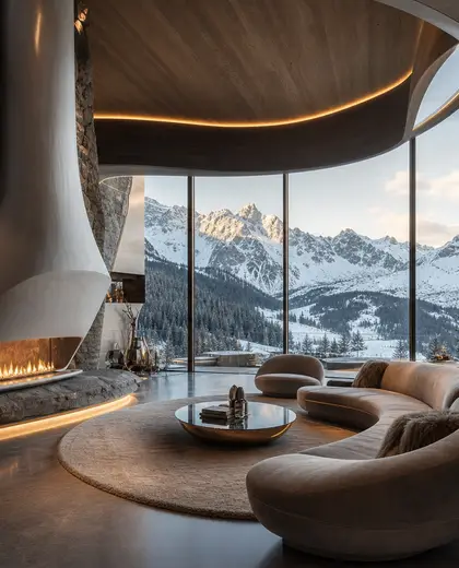 futuristic public space — family room (alpine)
