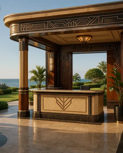 art deco yard — reception (ocean)