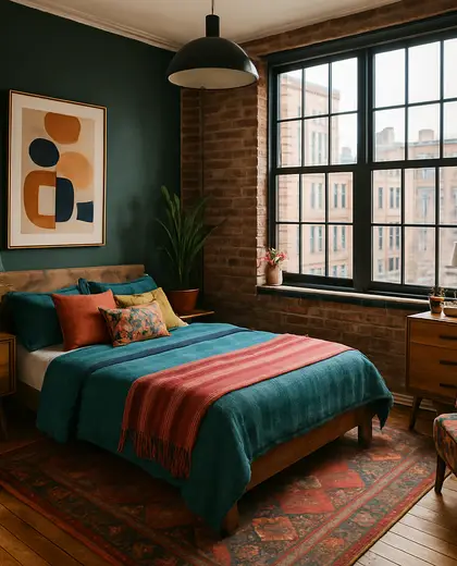 eclectic house — bedroom (urban)