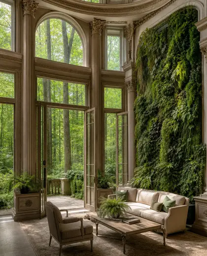 neoclassical vertical garden — room (forest)