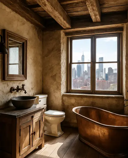 rustic house — bathroom (urban)