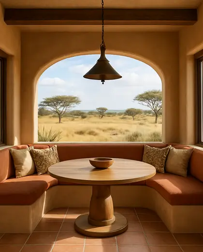 southwestern yard — breakfast nook (savanna)