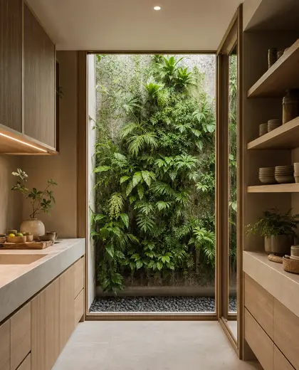 japandi vertical garden — pantry (tropical)