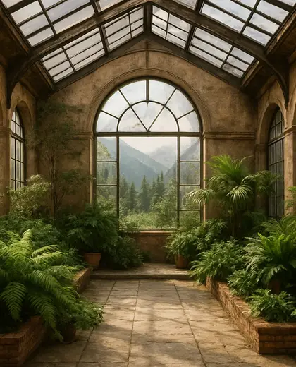 vintage indoor garden — atrium (mountain)