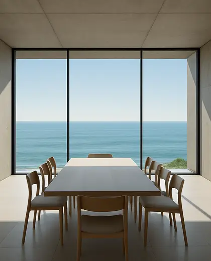 minimalist building — meeting room (ocean)