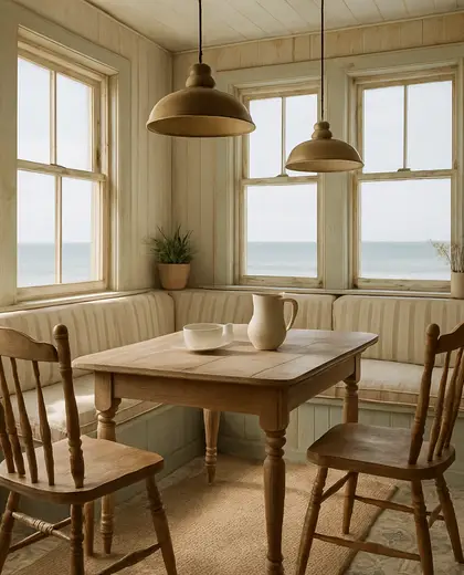 vintage building — breakfast nook (coastal)